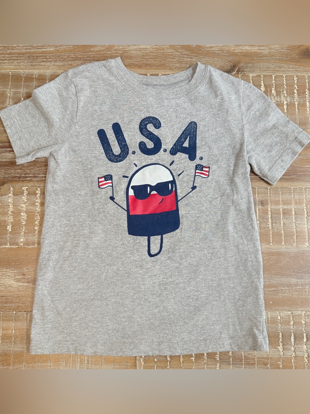 Carters boys gray 4th of July T-shirt American USA tee summer
